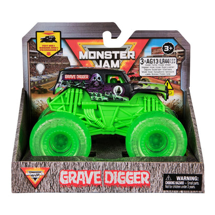 Monster Jam Vehículo Con Luz 1:43 - Grave Digger