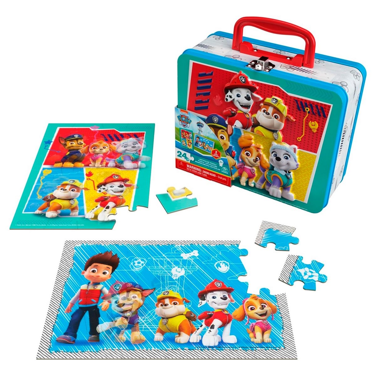 Paw Patrol 2 Puzzles  Lenticulares En Lonchera