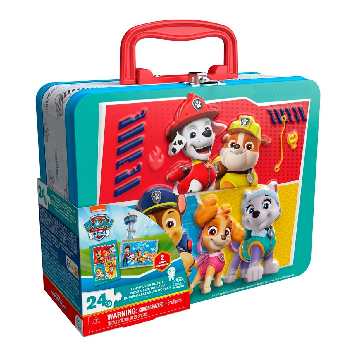 Paw Patrol 2 Puzzles  Lenticulares En Lonchera