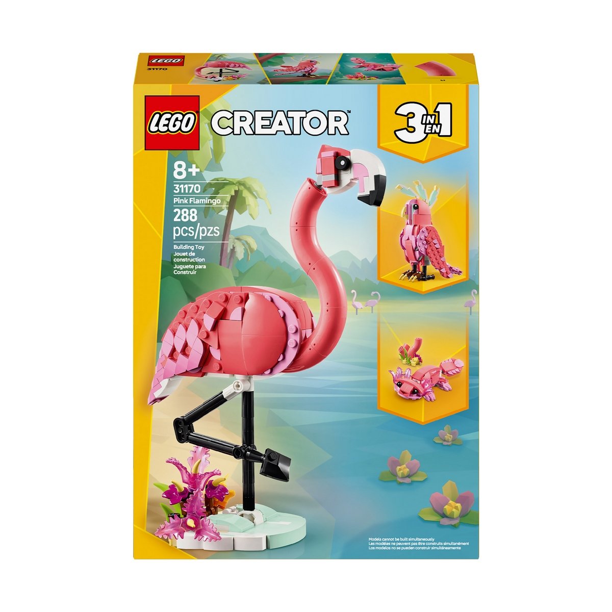 Fauna Salvaje Flamenco Rosa Lego Creator