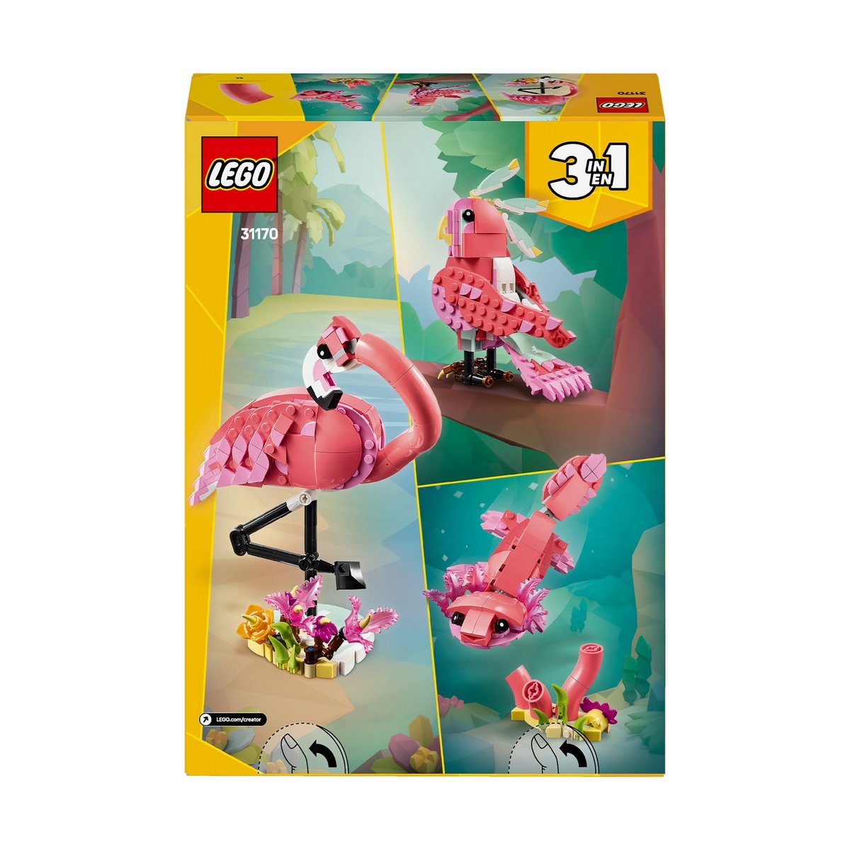 Fauna Salvaje Flamenco Rosa Lego Creator