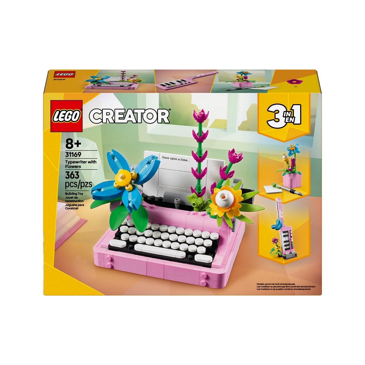 Máquina De Escribir Con Flores Lego Creator