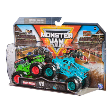 Monster Jam Vehiculos 1:64 Pack 2 - Grave Digger V/S W