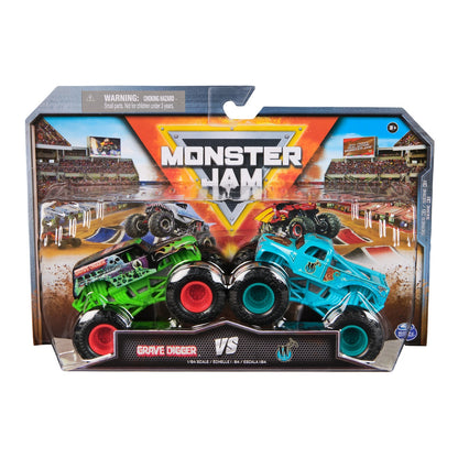 Monster Jam Vehiculos 1:64 Pack 2 - Grave Digger V/S W