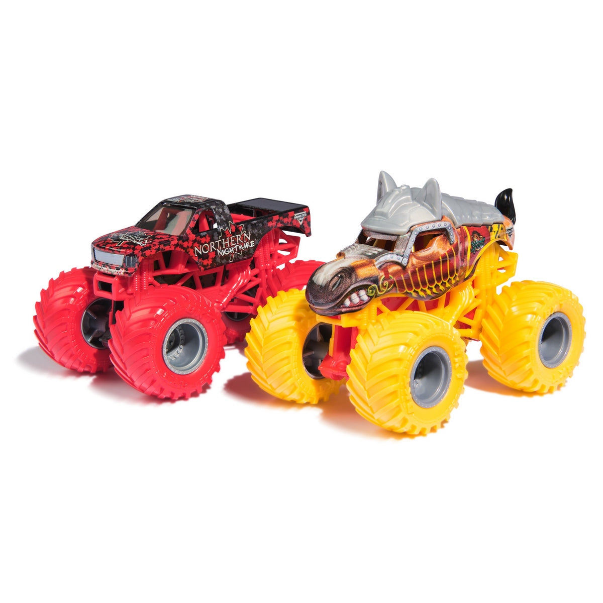 Monster Jam Vehiculos 1:64 Pack 2 - Knightmare V/S Northern Nightmare