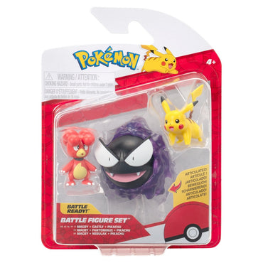 Pokemon Pack 3 Figuras - Magby+Gastly+Pikachu