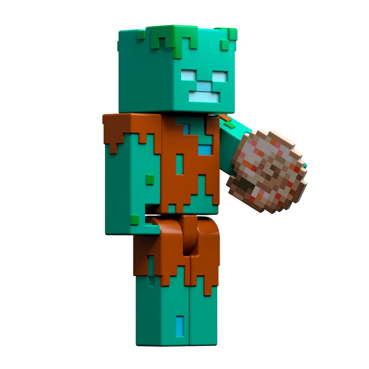 Minecraft Core Figura De 8Cm Con Crafting - Zombie Ahogado