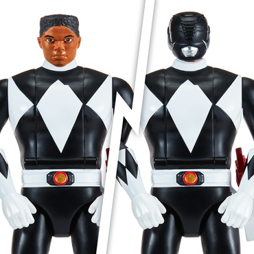 Power Rangers Figura Gira Cabeza Black Ranger
