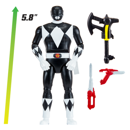 Power Rangers Figura Gira Cabeza Black Ranger