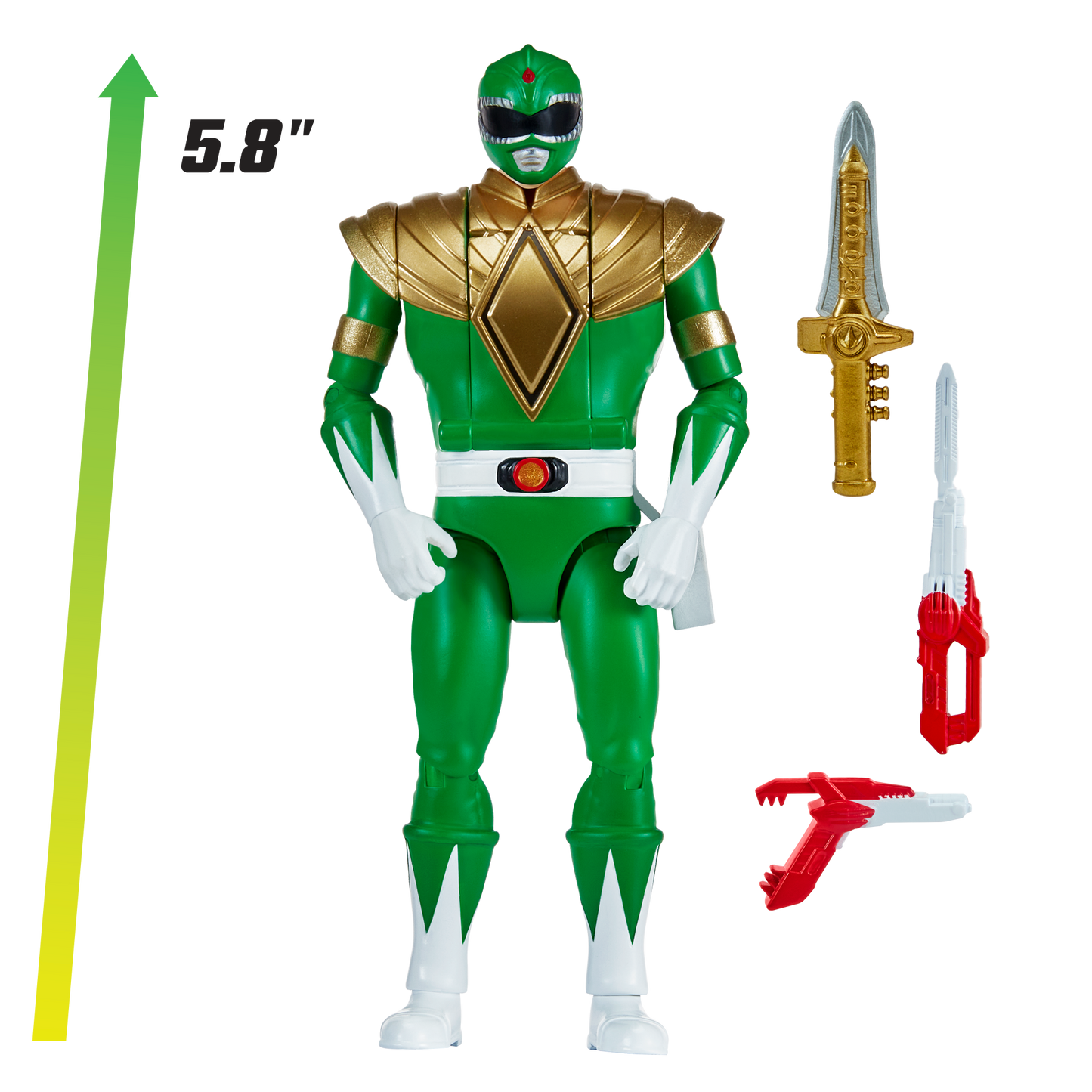 Power Rangers Figura Gira Cabeza Green Ranger