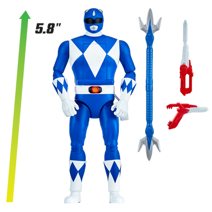 Power Rangers Figura Gira Cabeza Blue Ranger