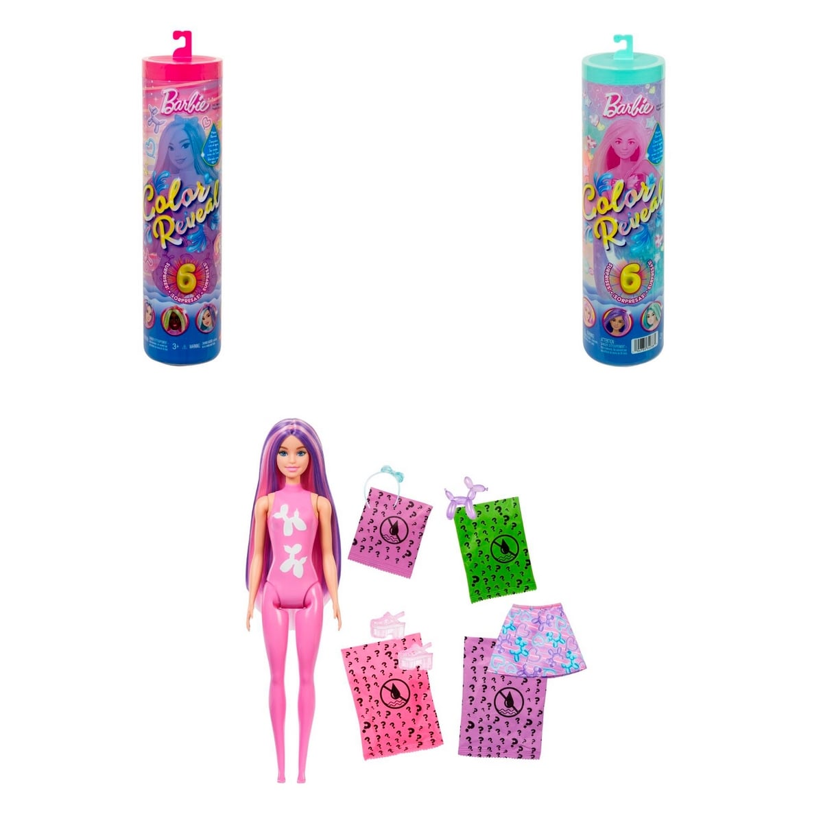 Barbie Color Reveal Muñeca Animalitos Con Globos