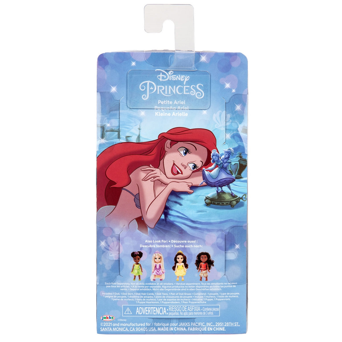 Muñeca 15 Cm Con Peine Princesas De Disney - Ariel