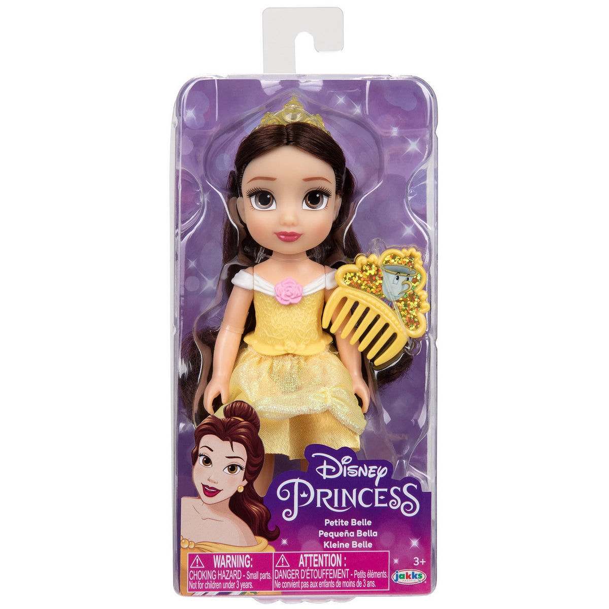 Muñeca 15 Cm Con Peine Princesas De Disney - Bella