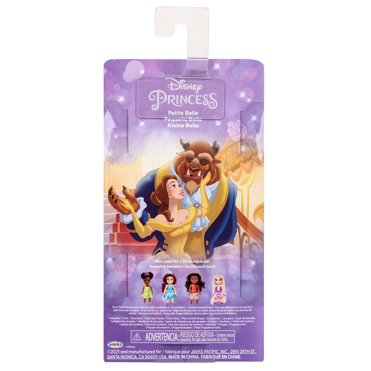 Muñeca 15 Cm Con Peine Princesas De Disney - Bella