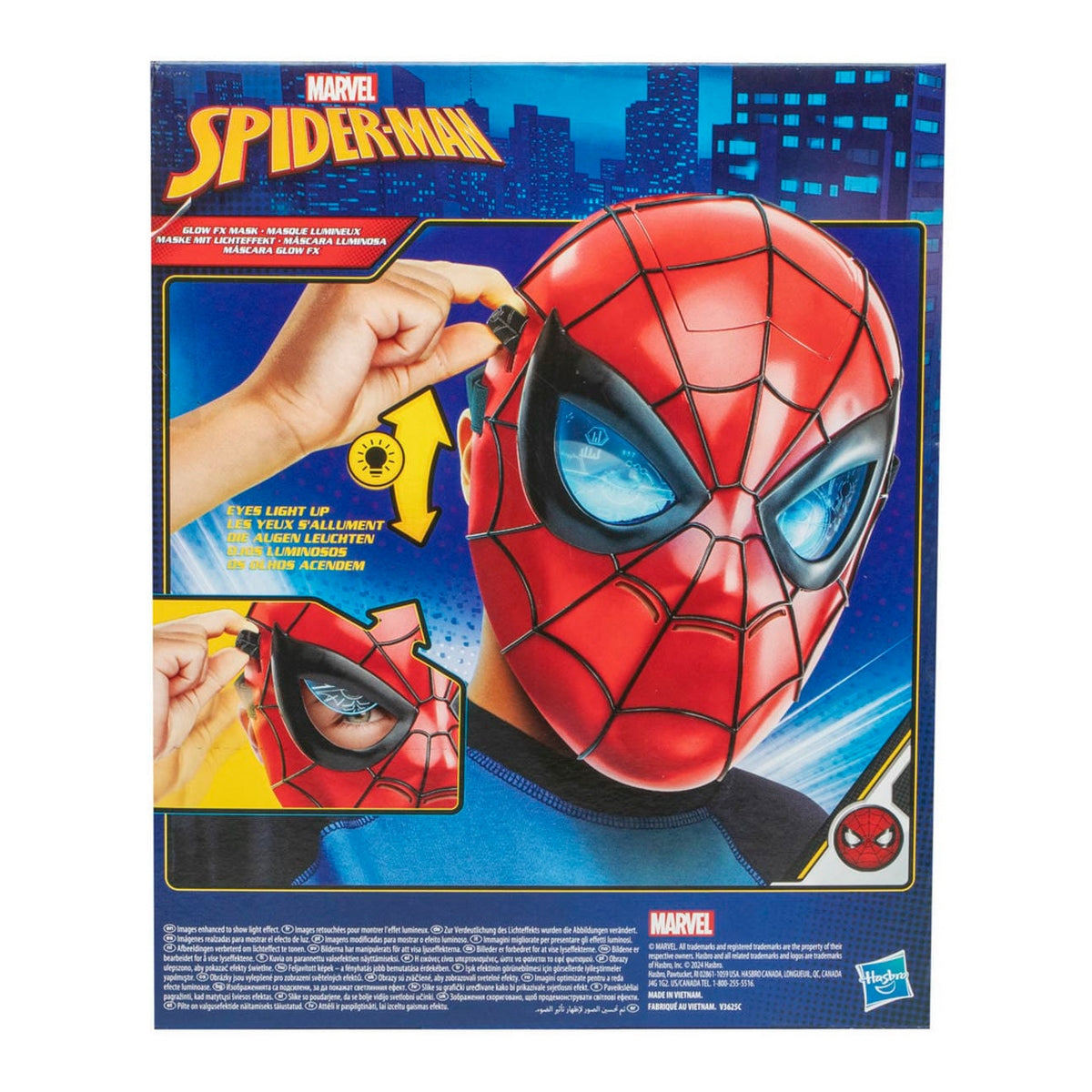 Máscara Marvel Luminosa Spiderman