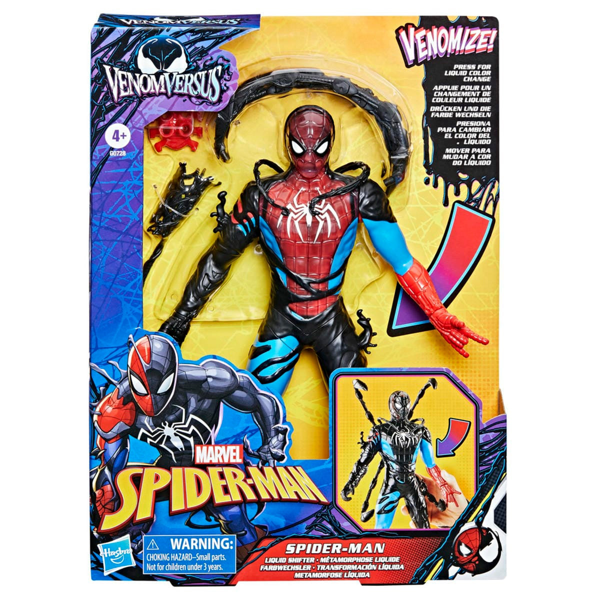 Figura De Acción Spiderman Venomversus Transformación Líquida