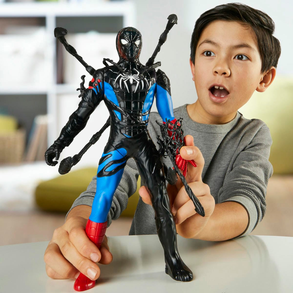 Figura De Acción Spiderman Venomversus Transformación Líquida