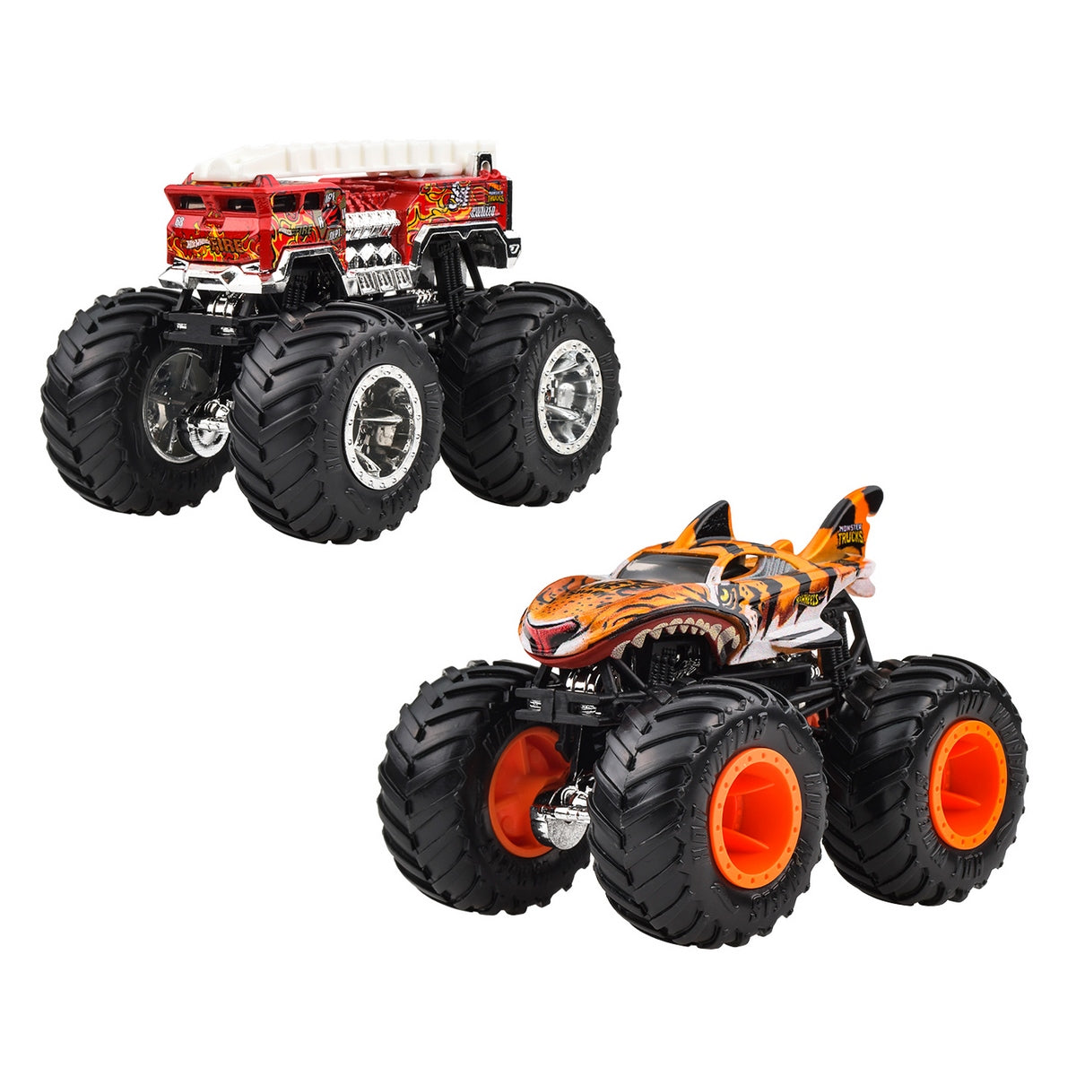 Hot Wheels Monster Trucks Escala 1:64 - Tiger Shark Vs 5 Alarm