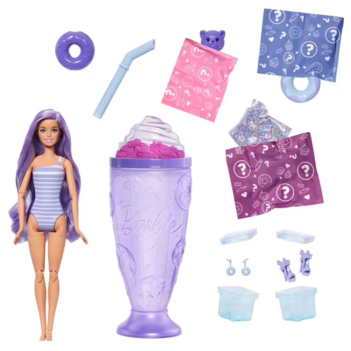 Barbie Pop Reveal Muñeca Dulces Sorpresas - Morado