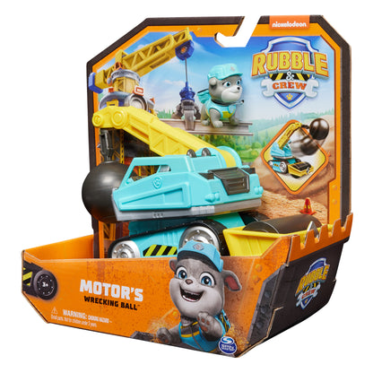 Rubble & Crew Vehículo Y Figura Paw Patrol Motors Wrecking Ball