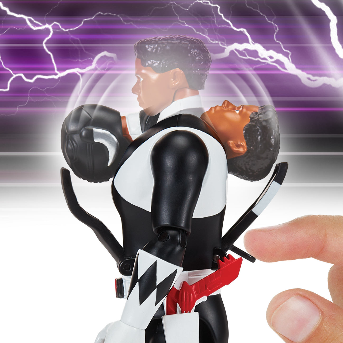 Power Rangers Figura Gira Cabeza Black Ranger