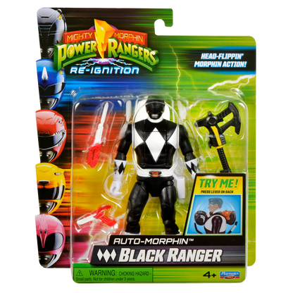 Power Rangers Figura Gira Cabeza Black Ranger