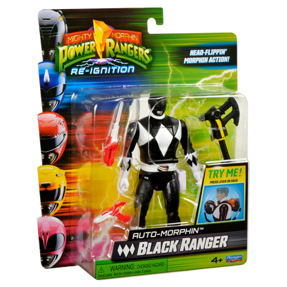 Power Rangers Figura Gira Cabeza Black Ranger