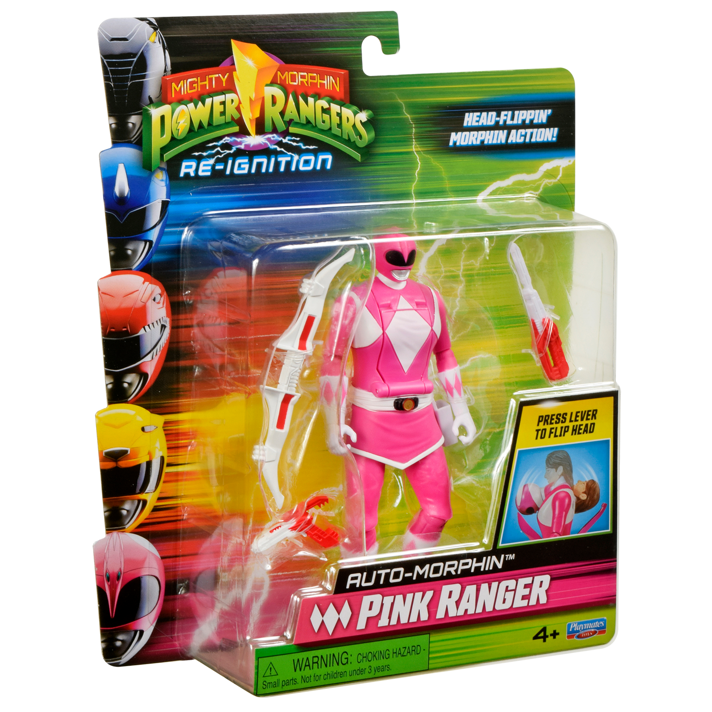 Power Rangers Figura Gira Cabeza Pink Ranger