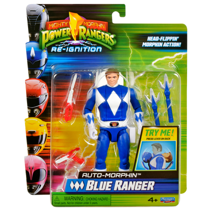 Power Rangers Figura Gira Cabeza Blue Ranger