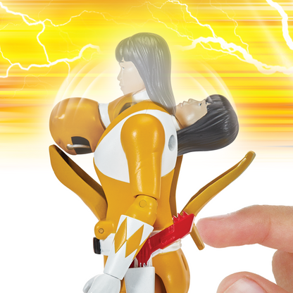 Power Rangers Figura Gira Cabeza Yellow Ranger