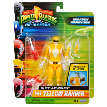 Power Rangers Figura Gira Cabeza Yellow Ranger