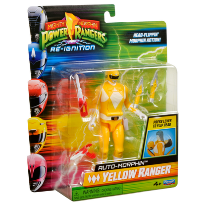 Power Rangers Figura Gira Cabeza Yellow Ranger