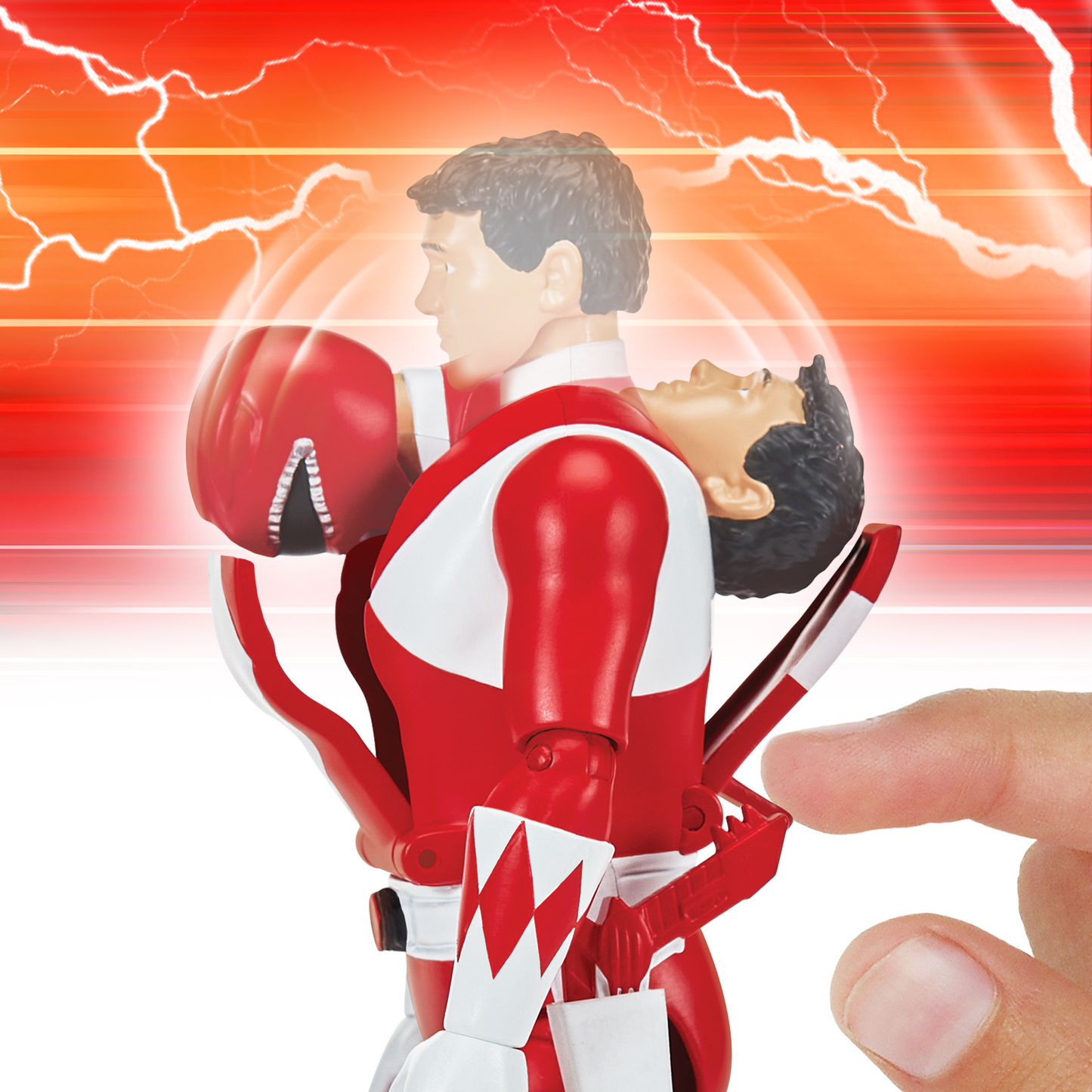 Power Rangers Figura Gira Cabeza Red Ranger