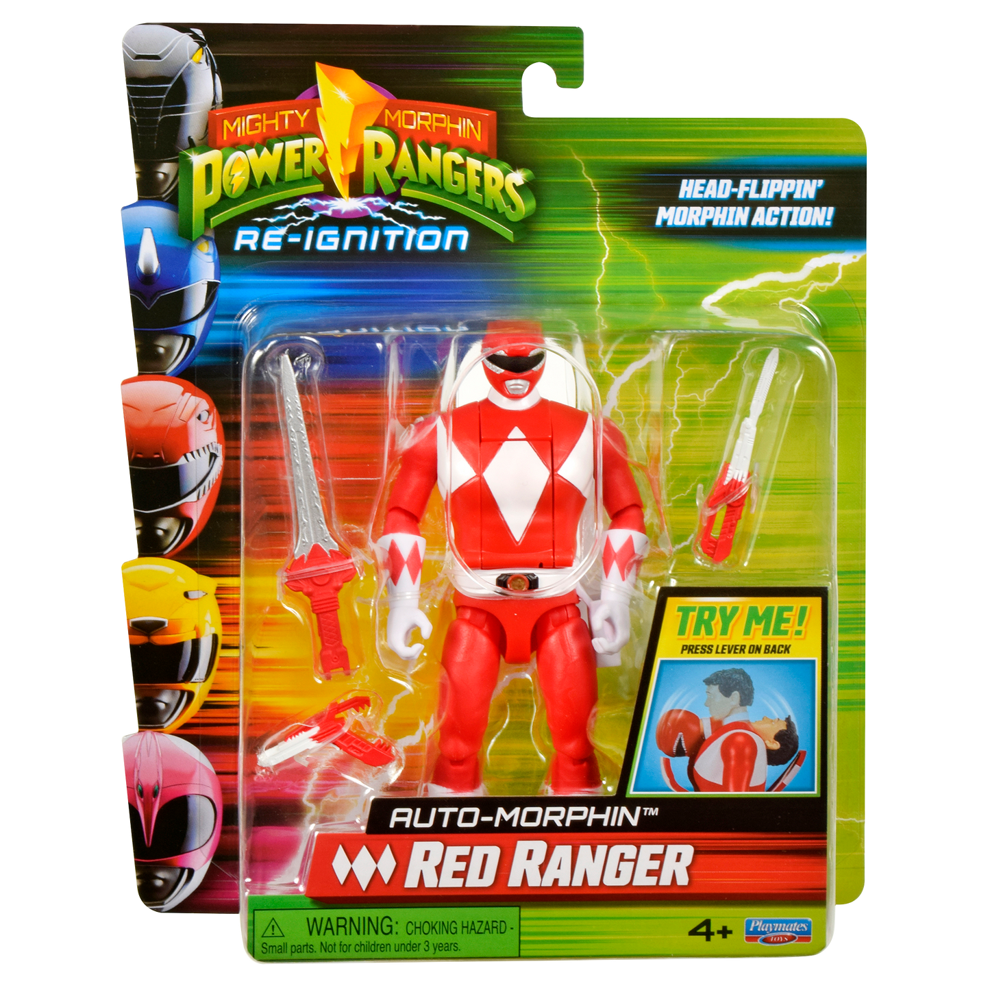 Power Rangers Figura Gira Cabeza Red Ranger