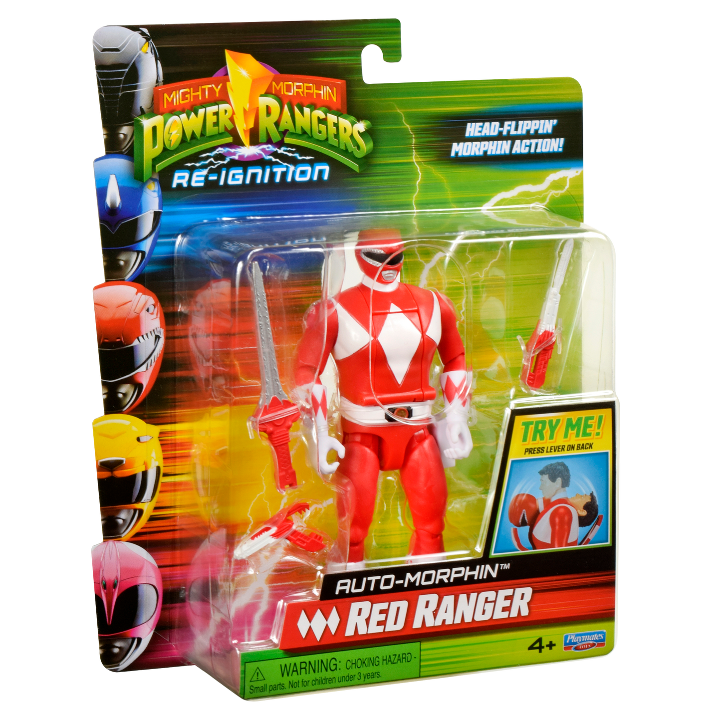 Power Rangers Figura Gira Cabeza Red Ranger