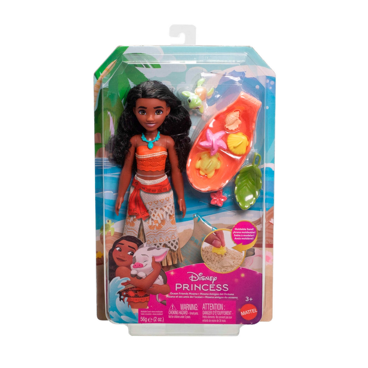 Disney Princesa Set De Juego Moana Con Tortuga Bebe