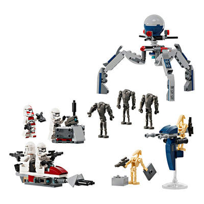 Pack De Combate Clon Trooper Y Droides De Batalla Lego Star Wars