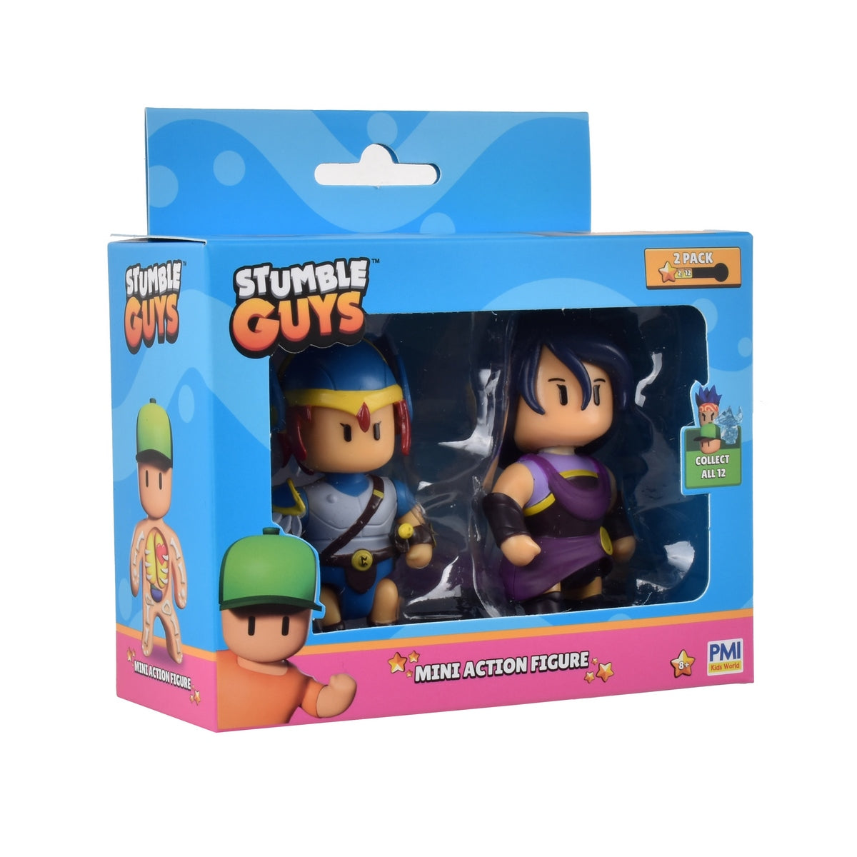Pack 2 Figuras 8 Cms Articuladas Stumble Guys - Valkyrie And Nyx