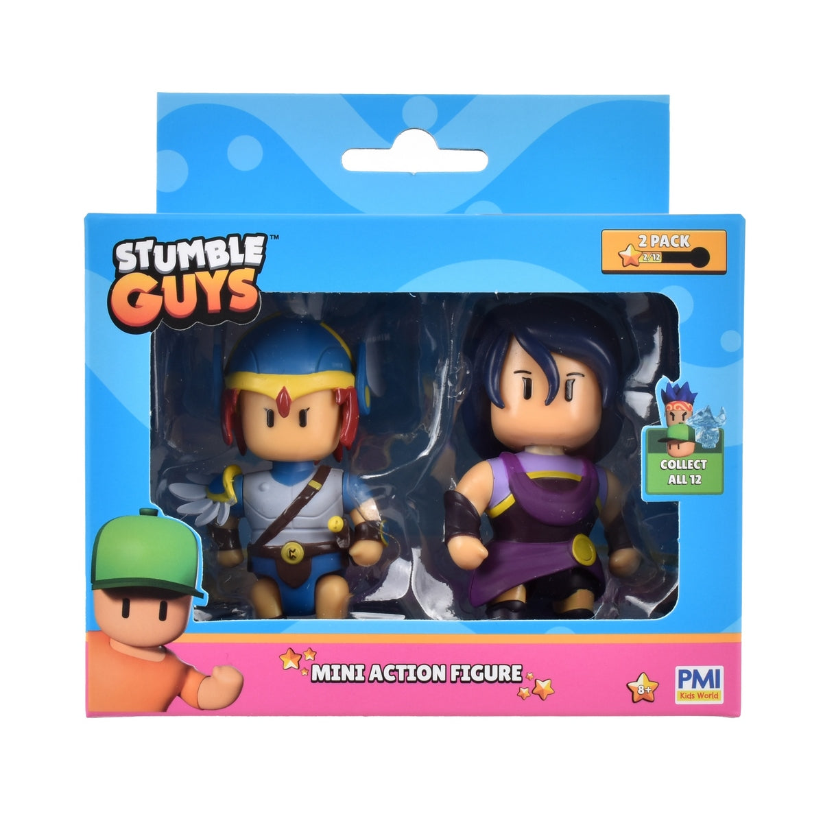 Pack 2 Figuras 8 Cms Articuladas Stumble Guys - Valkyrie And Nyx