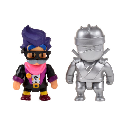 Pack 2 Figuras 8 Cms Articuladas Stumble Guys - The Architect And Metal Ninja