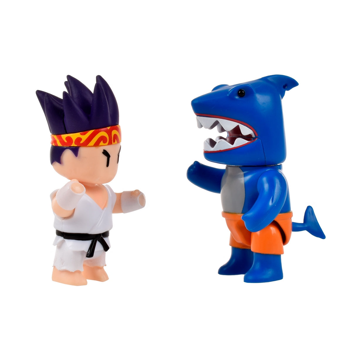 Pack 2 Figuras 8 Cms Articuladas Stumble Guys - Sensei Firefist And Megalodon