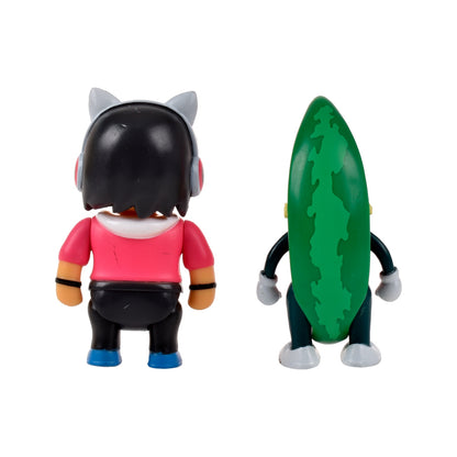 Pack 2 Figuras 8 Cms Articuladas Stumble Guys - Gamer Gina And Watermelon Guy
