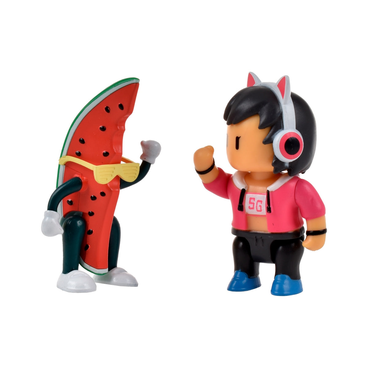 Pack 2 Figuras 8 Cms Articuladas Stumble Guys - Gamer Gina And Watermelon Guy