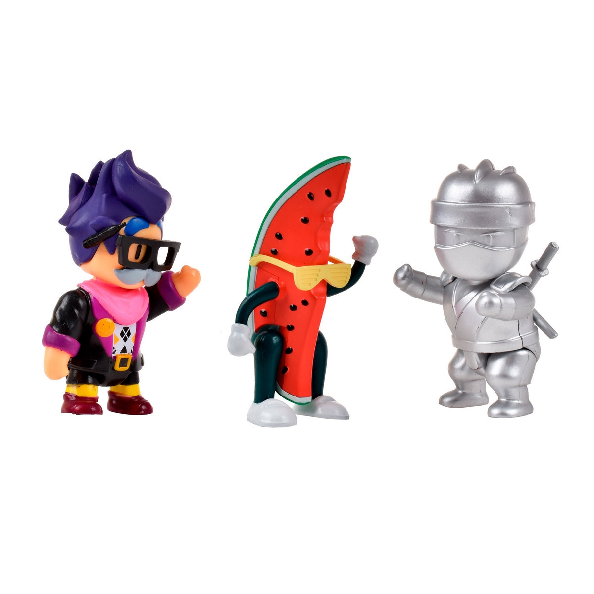 Pack 3 Figuras 8 Cms Articuladas Stumble Guys - Watermelon Guy
