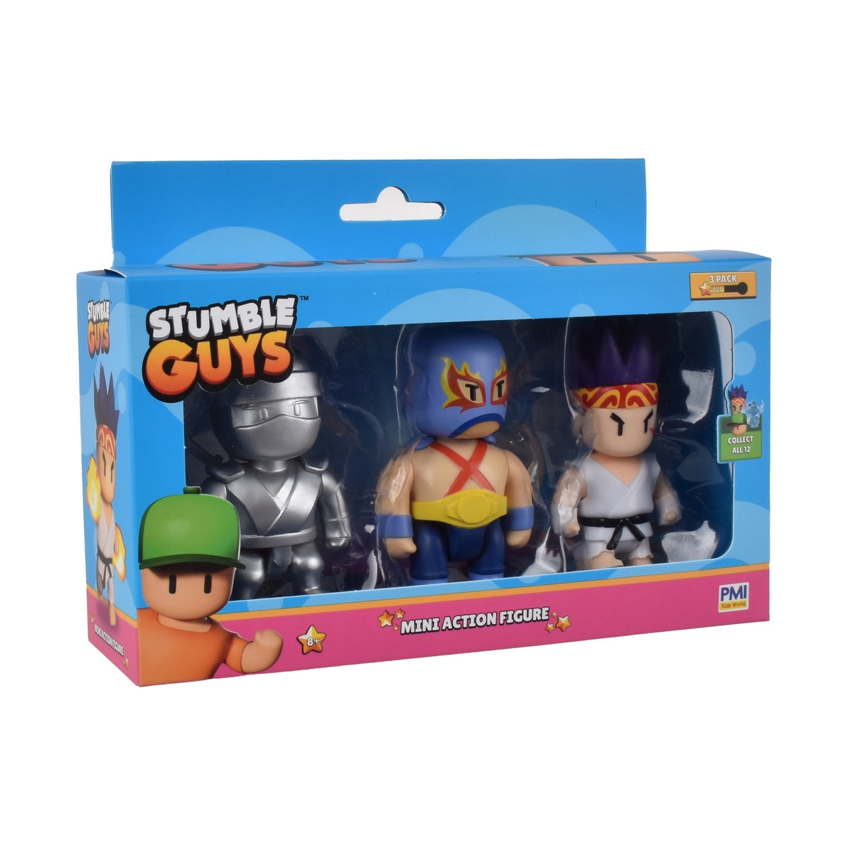 Pack 3 Figuras 8 Cms Articuladas Stumble Guys - Luchador