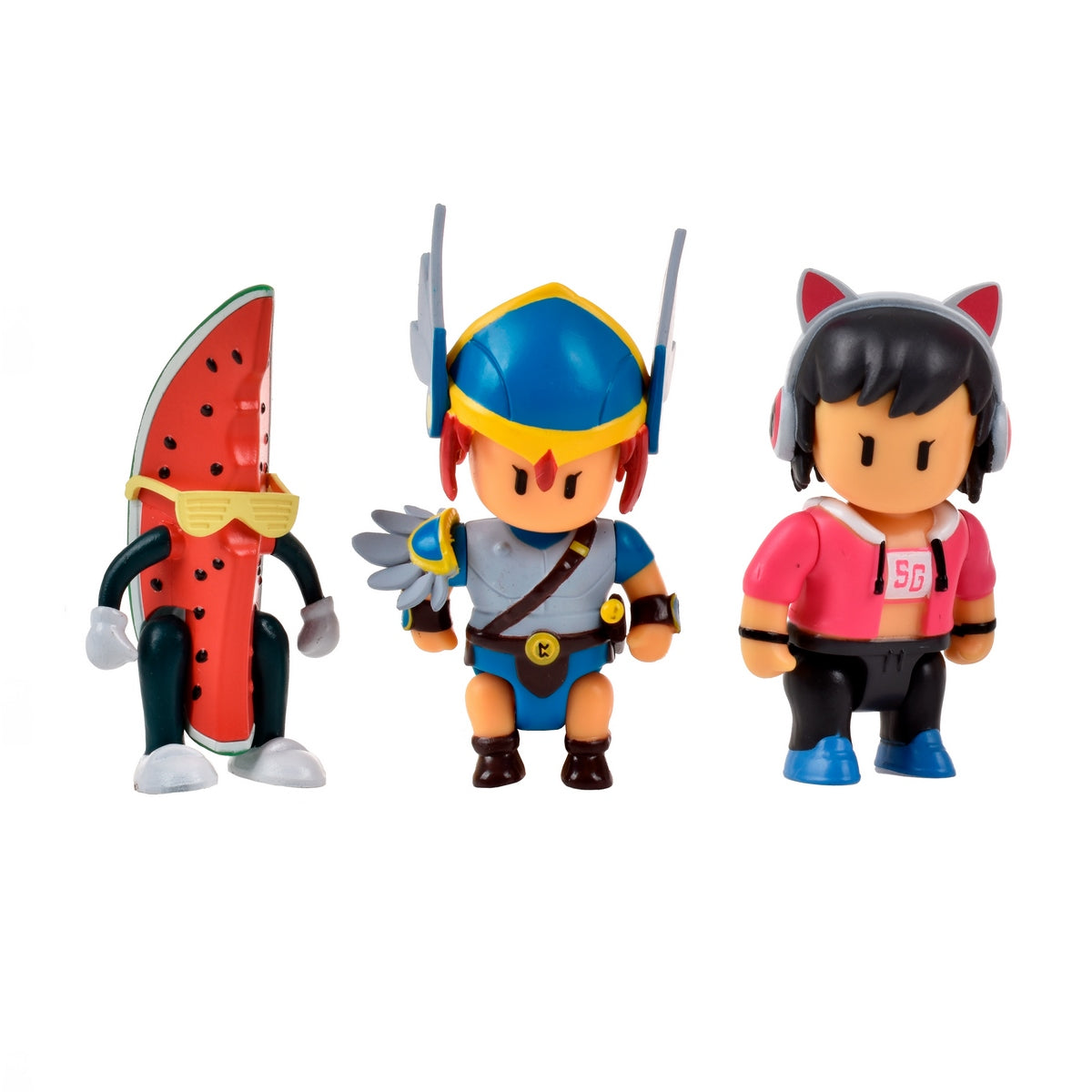 Pack 3 Figuras 8 Cms Articuladas Stumble Guys - Valkyrie