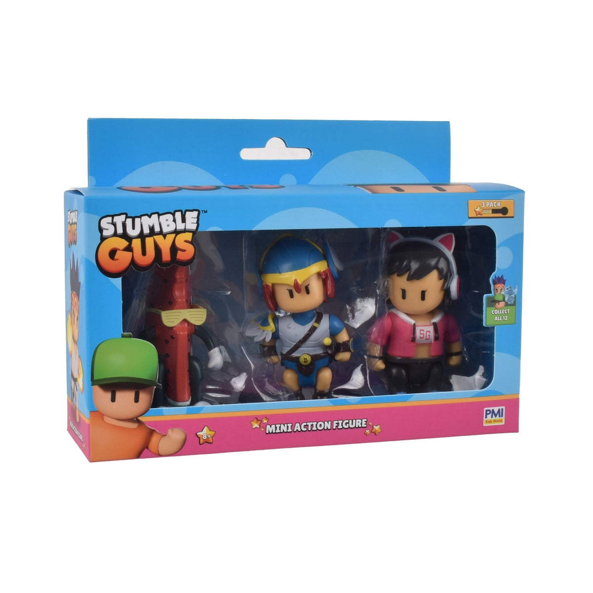 Pack 3 Figuras 8 Cms Articuladas Stumble Guys - Valkyrie