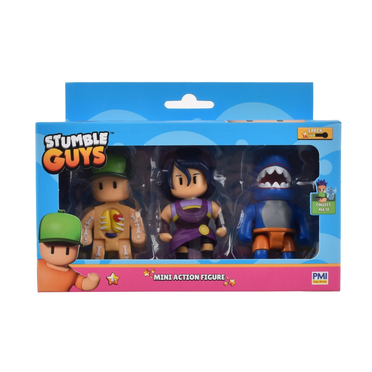 Pack 3 Figuras 8 Cms Articuladas Stumble Guys - Nyx
