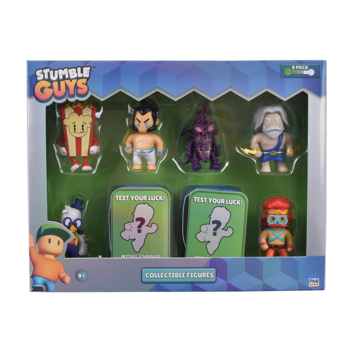 Pack De 8 Figuras 5 Cms Stumble Guys Mythic - Popcorn